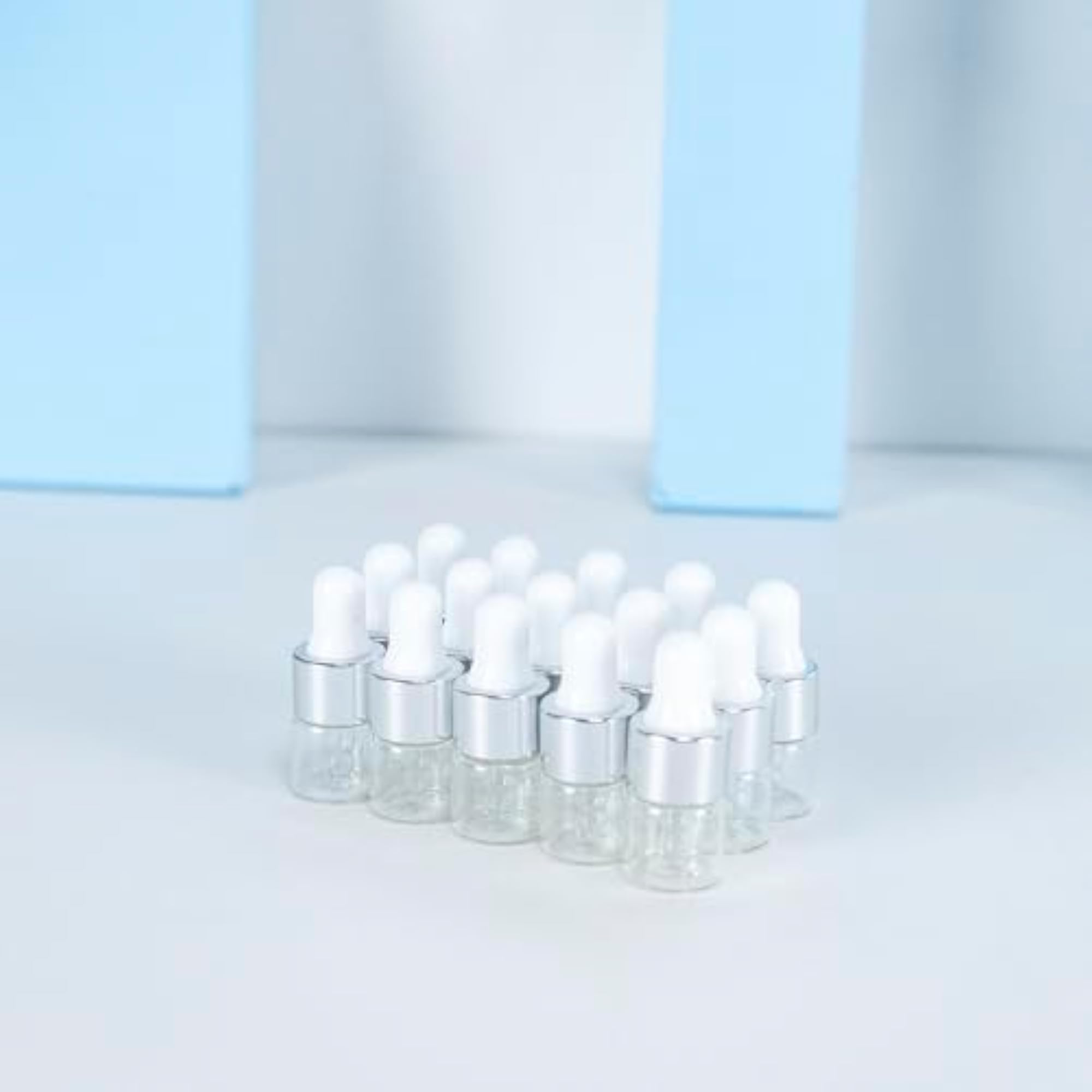 50PCS Clear Glass Bottles with Eye Droppers